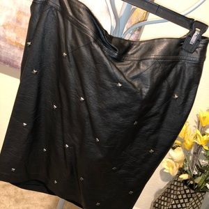 Embellished Leather skirt